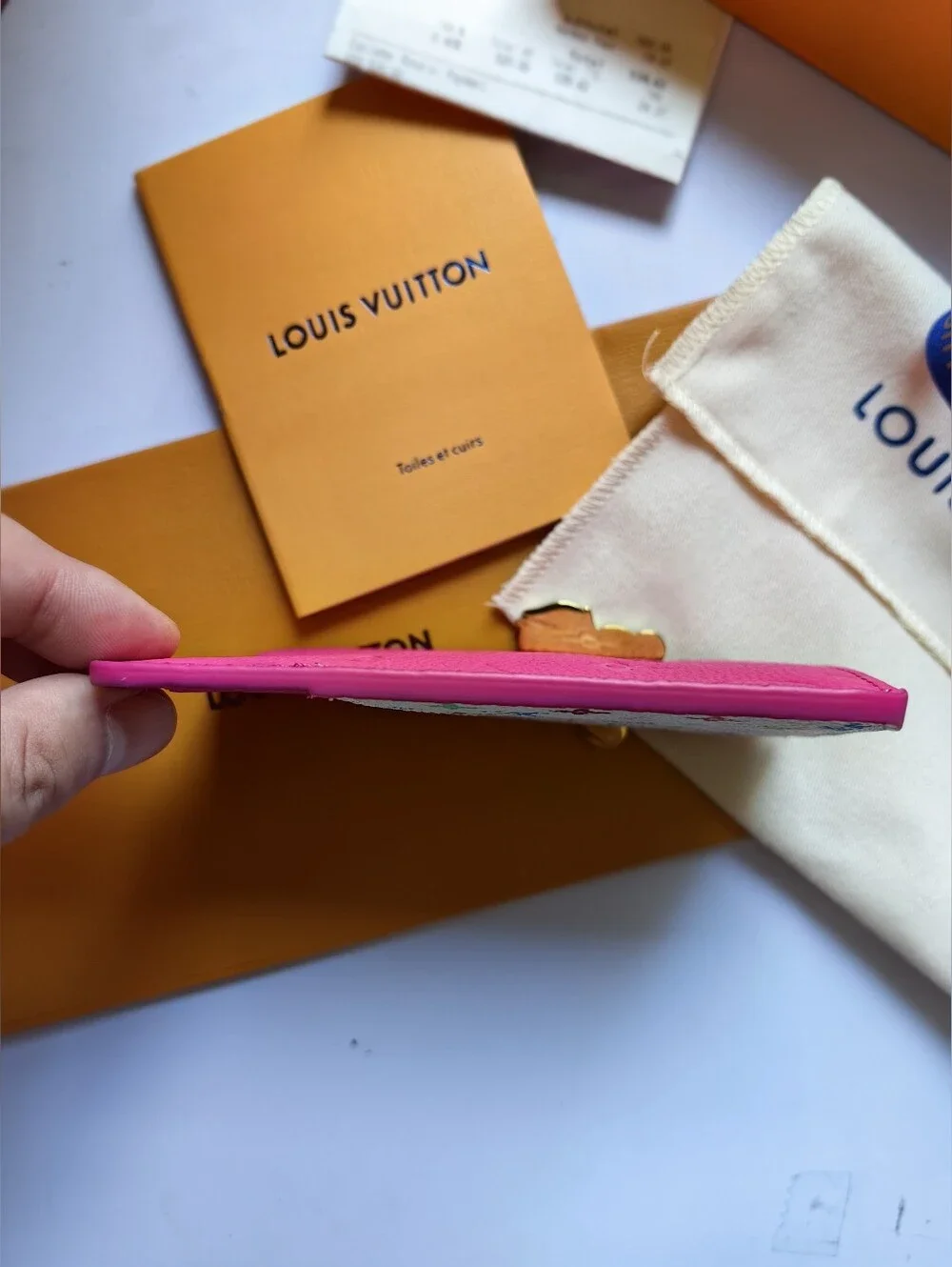 Louis Vuitton Multicolor Monogram Canvas & Pink Card Holder
